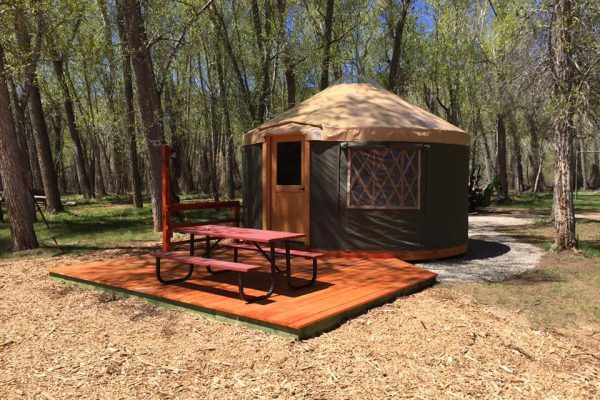 Yurt camping option at Dolores River Campground (Dolores CO)