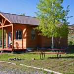 Cozy Cabin camping option at Blue Mesa Escape, west of Gunnison Colorado
