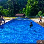 Swimming pool at Cutty's Hayden Creek Resort in the Rocky Mountains of Colorado