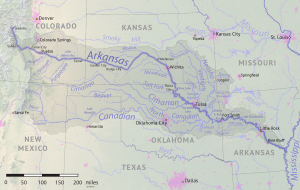 Arkansas River basin map By Shannon1 - Own work, CC BY-SA 4.0, https://commons.wikimedia.org/w/index.php?curid=79039596