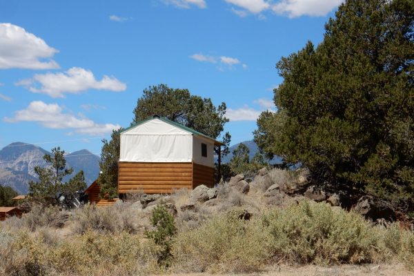 Buena Vista KOA Half cabin half safari tent in Colorado