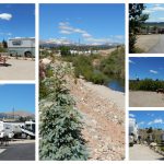 Collage of pictures of Middlefork RV Park in Fairplay Colorado