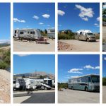 Collage of scenes at Middlefork RV Park in Fairplay Colorado