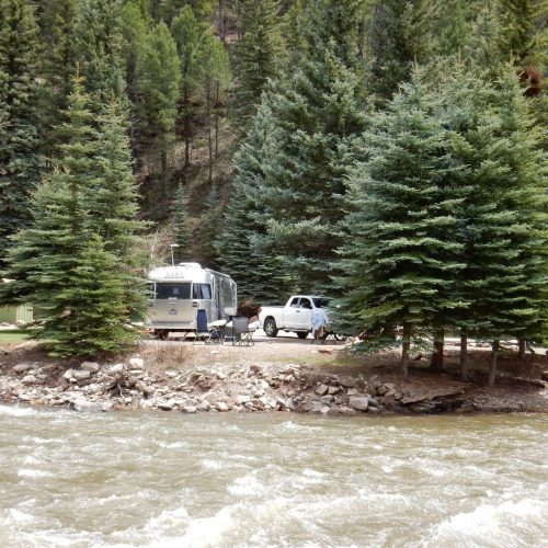 Priest Gulch Campground near Dolores Colorado offers RV sites, tent camping and vacation cabin rentals