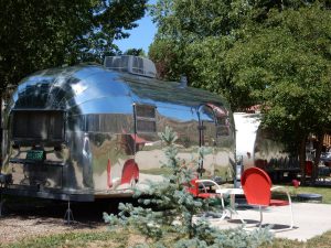 Dolores River Campground has two vintage RVs for rent. (Dolores CO)