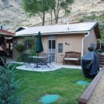 Cabin & scenery at Canyonside Campground Poudre Canyon
