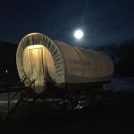 GLAMPING Covered wagon lodging option at Dolores River Campground