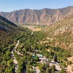 Elk Creek Campground in New Castle Colorado birdseye view