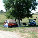 Tent camping at Falcon Meadow RV Campground near Colorado Springs