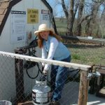 Pumping propane at Falcon Meadow RV Campground near Colorado Springs
