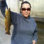 Catching fish in the Big Thompson River - Riverview RV Park (Loveland, Colorado)