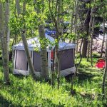 Tent campsite at Aspen Acres Campground in Rye Colorado