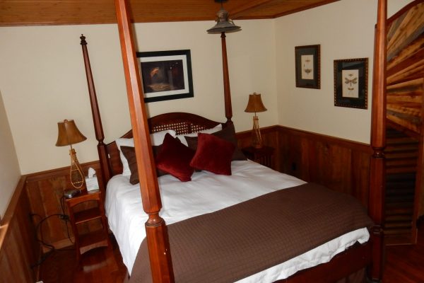 Kebler Corner Inside a vacation rental cabin bedroom in Colorado