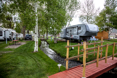 Mesa Campground in Gunnison Colorado setting