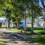 Mesa Campground in Gunnison Colorado tepees in background