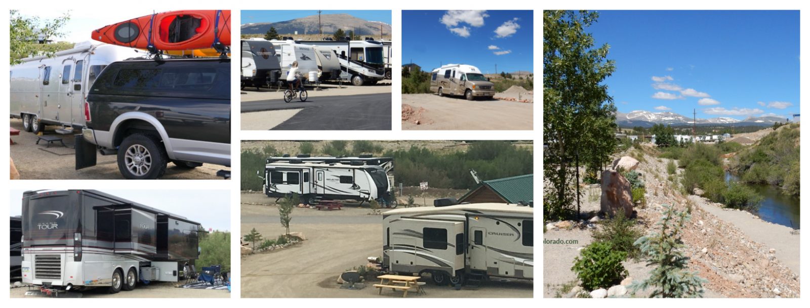 Middlefork RV Park in Fairplay Colorado collage of pics