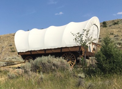Winding River Glamping Covered Wagon
