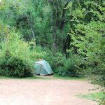 a tent site at Lone Duck Campground in Cascade Colorado in the Waldo Canyon