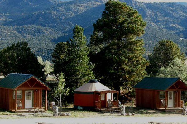 Cabins and yurts are some examples of other lodging options available at many Colorado campgrounds and RV parks