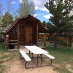 One of our 13 cozy camping cabins at Base Camp at Golden Gate Canyon (Black Hawk CO)