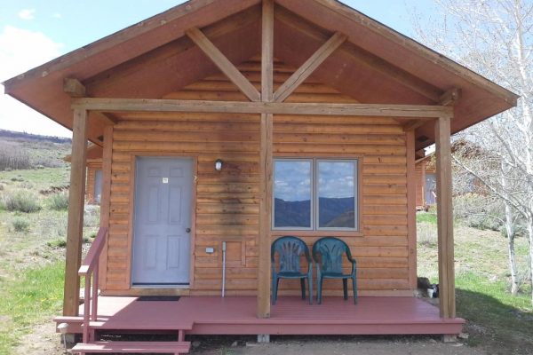 Cabin camping option at Blue Mesa Escape, west of Gunnison Colorado