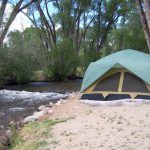 Tent sites -- camping in grassy meadow or creekside, your choice at Chalk Creek RV Park & Campground near Buena Vista Colorado