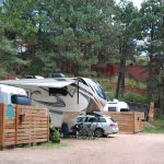 some RV sites at Lone Duck Campground in Cascade Colorado in the Waldo Canyon