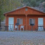 Recently upgraded camping cabins offer two adjoining sleeping roomsSweetwater River Ranch in Texas Creek, CO