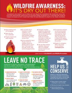 Poster about preventing wildfires